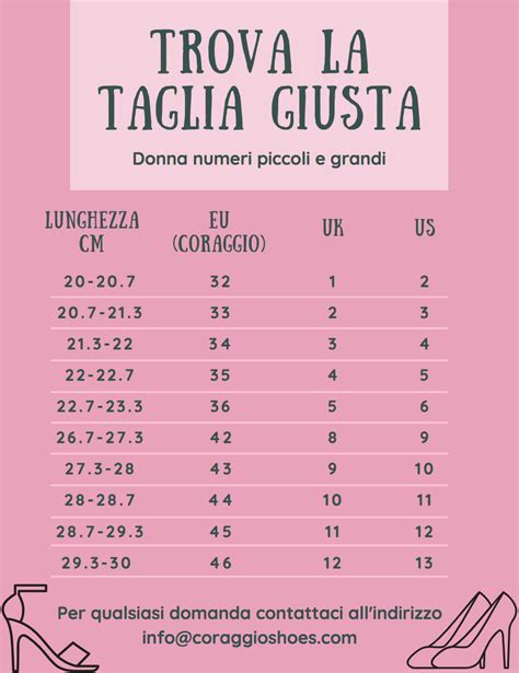 taglie scarpe usa donna